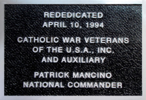 Plaque at Holy Trinity
